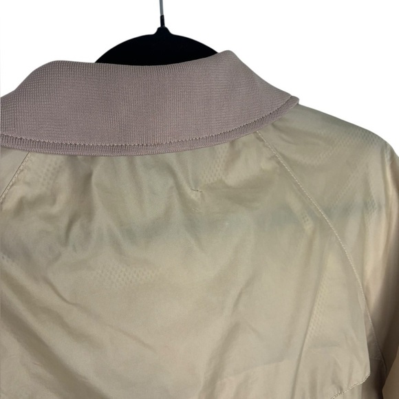 VTG 80s Lacoste Izod Performance Golf Full Zip Beige Tan Jacket Size Medium Mens - Picture 10 of 13